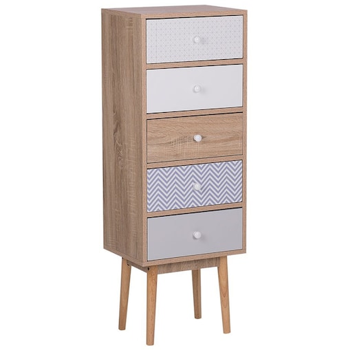 Komoda 5 szuflad FOLEY Kolorowy