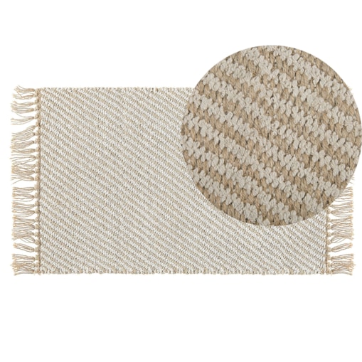 Dywan z juty 50 x 80 beżowy ALADAG