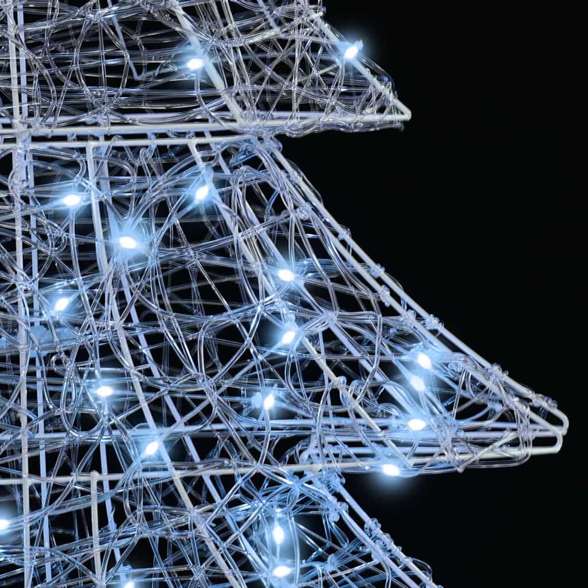 vidaXL Choinka z 160 diodami LED Zimna biel 150 cm Akryl