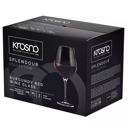 Kieliszki do Wina Czerwonego Burgund Splendour Krosno 860 ml Duże Nóżka