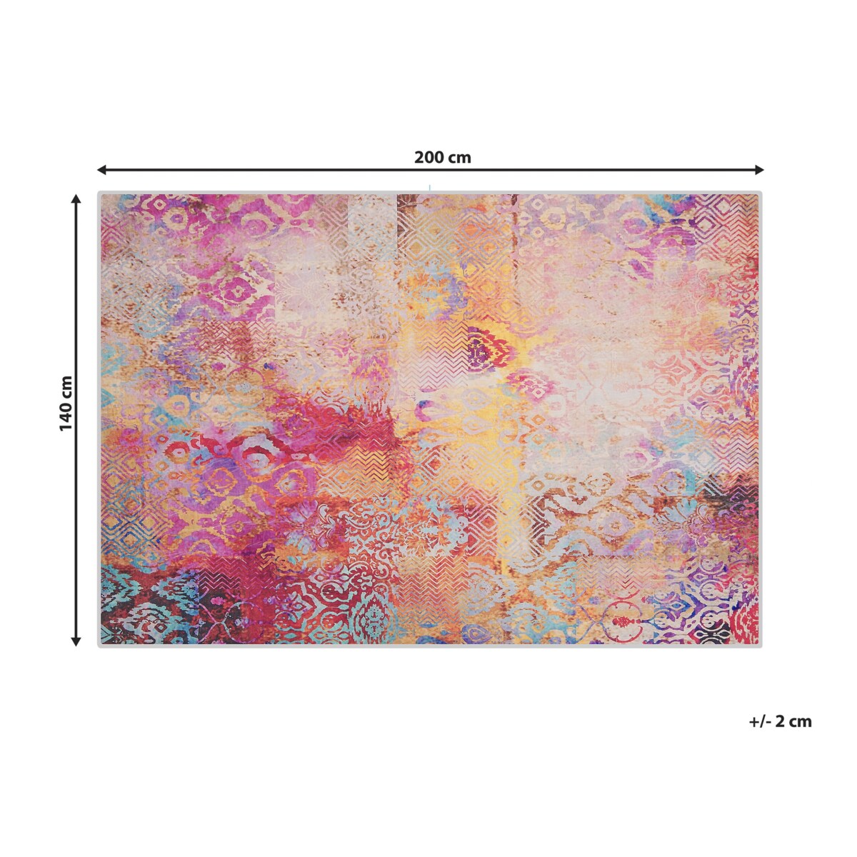 Dywan 140 x 200 cm wielokolorowy ISPARTA