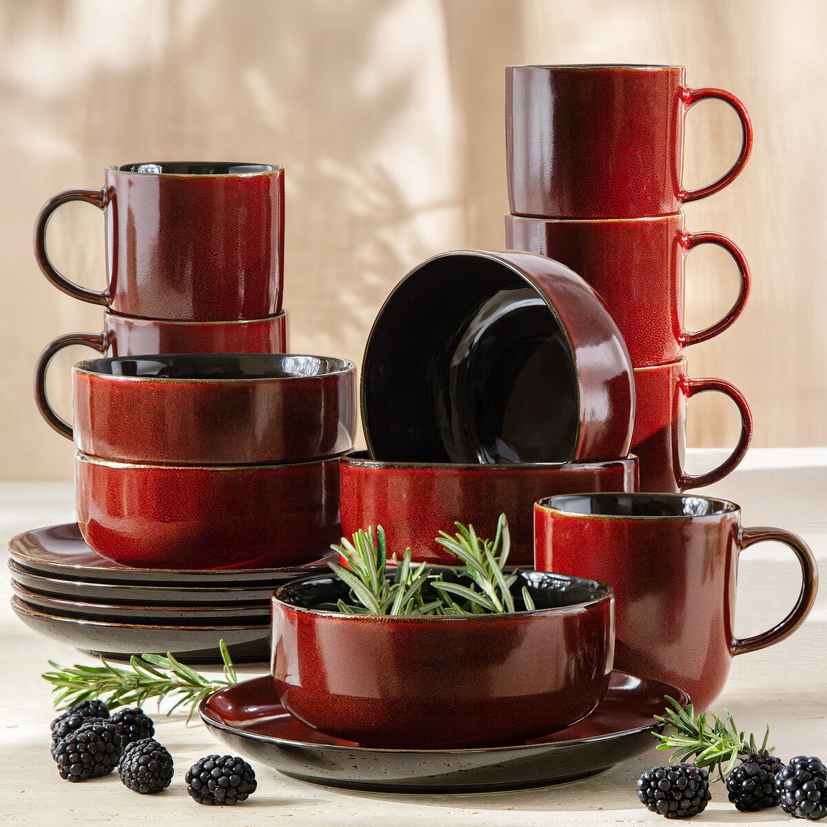 GAMBIA Zestaw śniadaniowy 6 os. (18 el.)