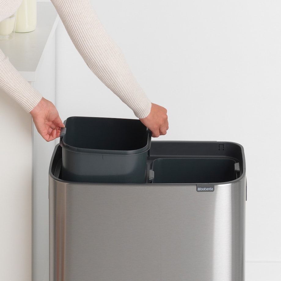 Kosz na śmieci Touch Bin BO 2x30L stal matowa 221422