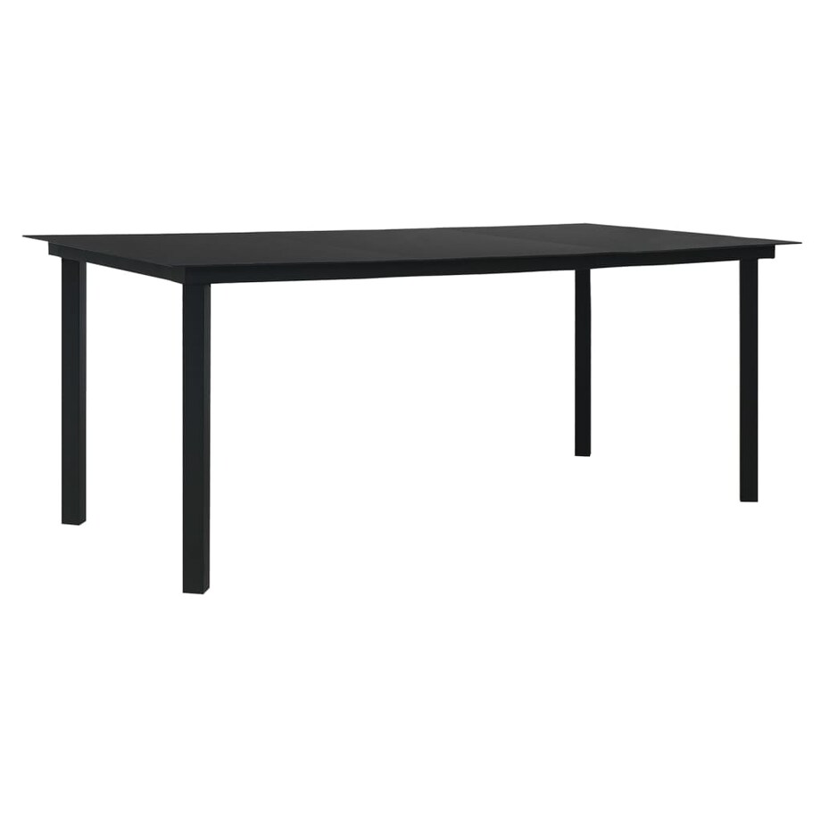 vidaXL 9-częściowy zestaw mebli ogrodowych, czarny, rattan PVC