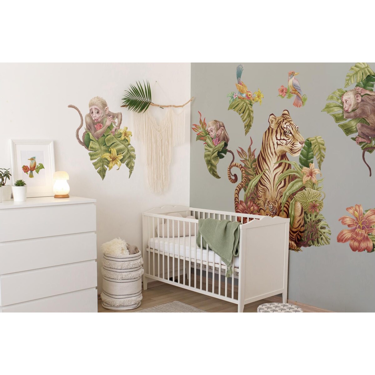 Zestaw naklejek na ścianę, Dżungla safari, 60cm