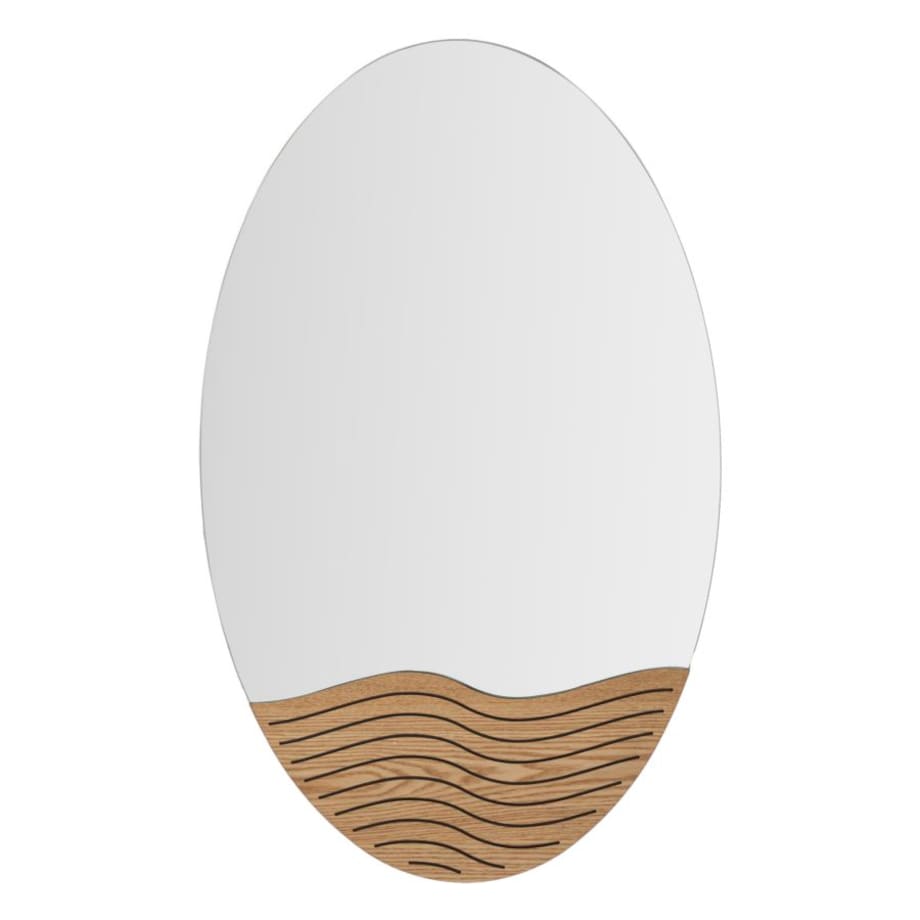 Lustro ścienne Lines, kolor wielokolorowy, płyta MDF, 50 x 1,5 x 80 cm, do salonu i przedpokoju, Mauro Ferretti