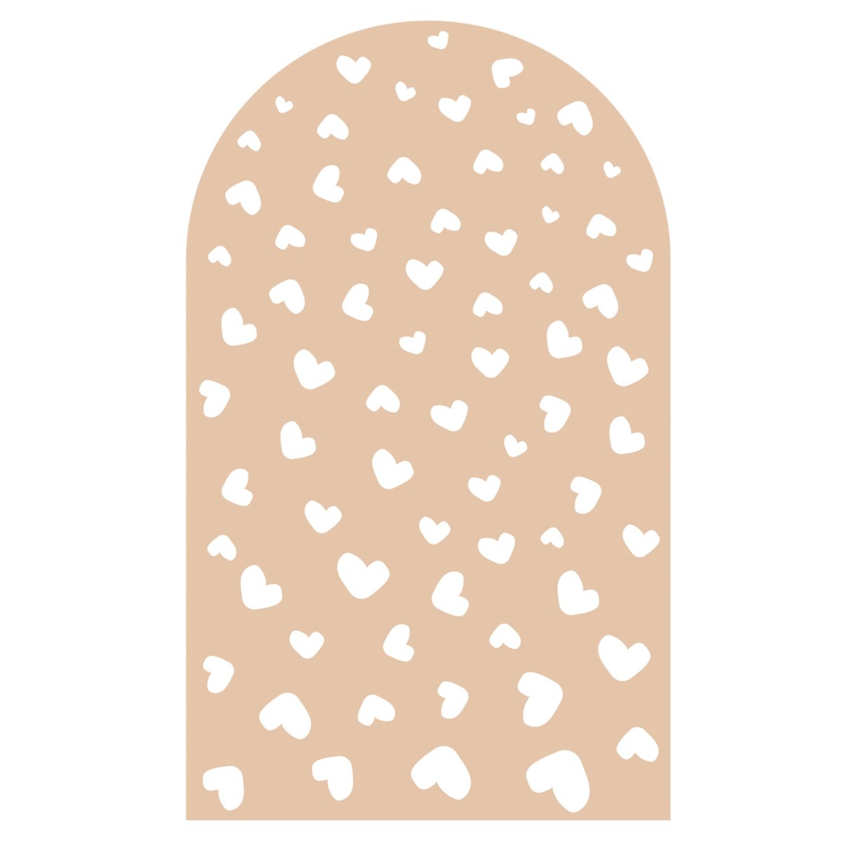Naklejka na ścianę łuk beżowy - serca L
