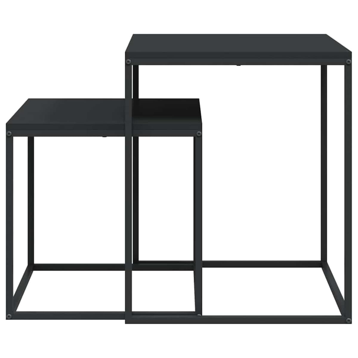 vidaXL Zestaw stolików kawowych, 2 szt., materiał drewnopochodny/metal