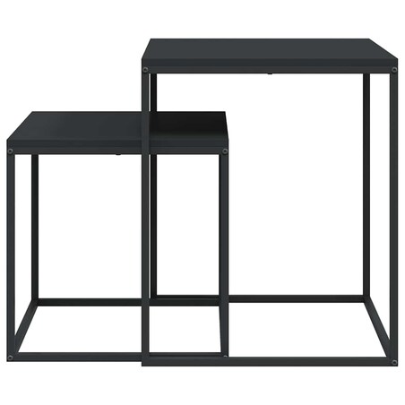 vidaXL Zestaw stolików kawowych, 2 szt., materiał drewnopochodny/metal