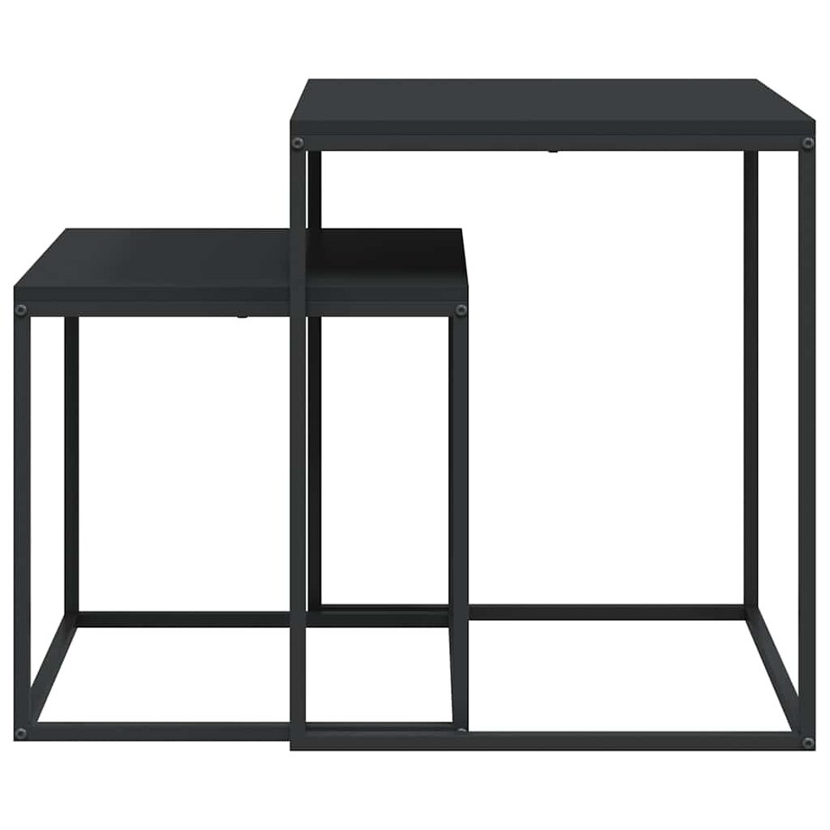 vidaXL Zestaw stolików kawowych, 2 szt., materiał drewnopochodny/metal