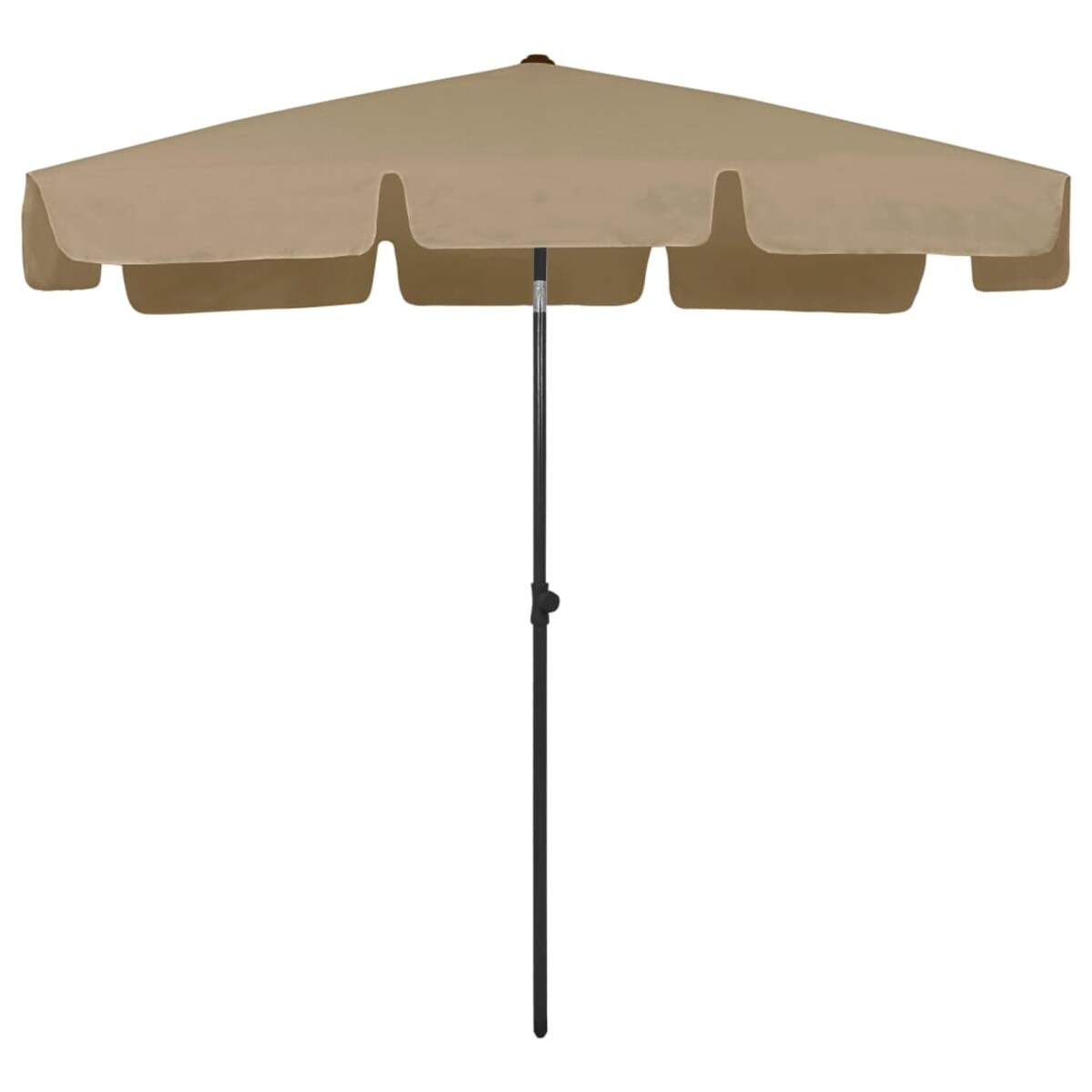 vidaXL Parasol plażowy, taupe, 200x125 cm