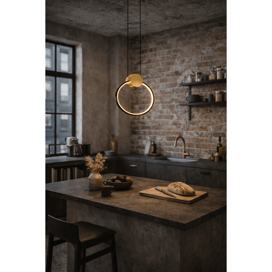 LAMPA WISZĄCA ZAFIRO S MOSIĄDZ CZERŃ