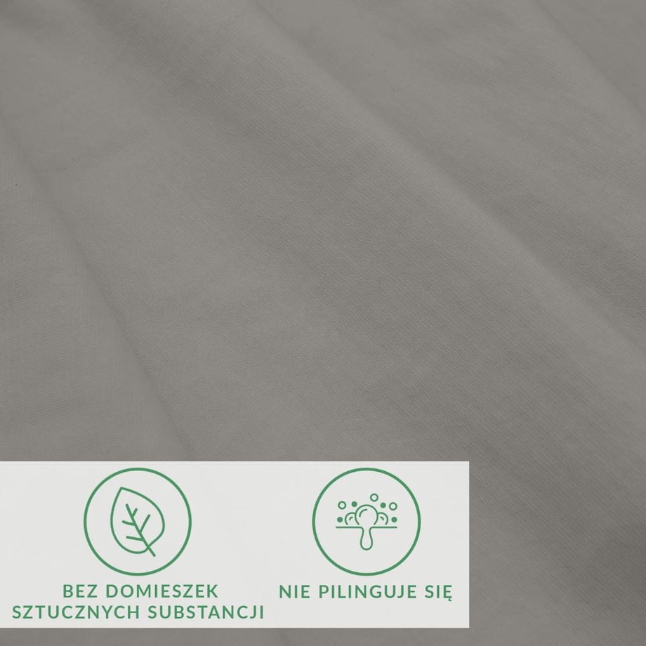 Prześcieradło z bawełny jersey z elastanem z gumką 200x220 kolor popiel