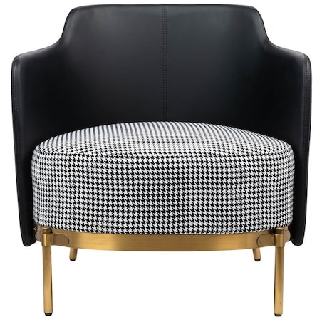 Salonowy fotel wypoczynkowy Venice ze złotą podstawą, King Home