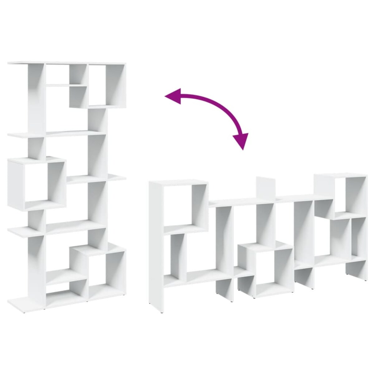 vidaXL Regał, biały, 92x29x188 cm, materiał drewnopochodny