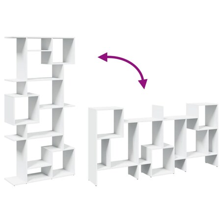 vidaXL Regał, biały, 92x29x188 cm, materiał drewnopochodny