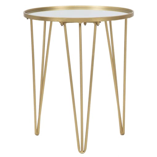 Stolik kawowy z lustrzanym blatem, Ø 40 x 49 cm