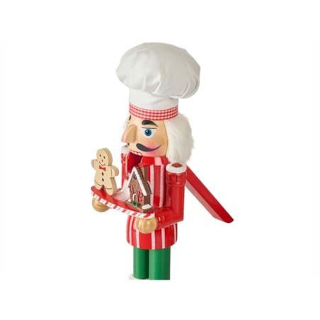 Zestaw 2 figurek dekoracyjnych BODSJON Dziadek do orzechów 35 cm Czerwony/ biały