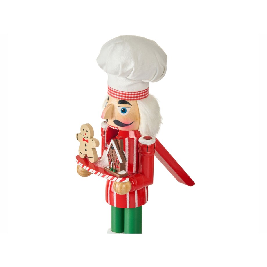 Zestaw 2 figurek dekoracyjnych BODSJON Dziadek do orzechów 35 cm Czerwony/ biały