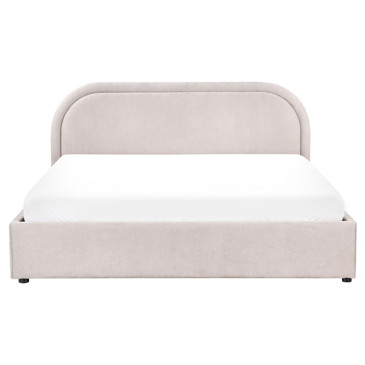 Łóżko z pojemnikiem QUILLIEN 160 x 200 cm Beżowoszary