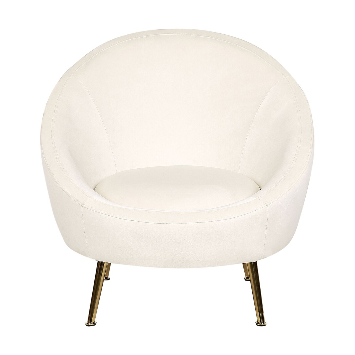 Fotel welurowy biały LANGA