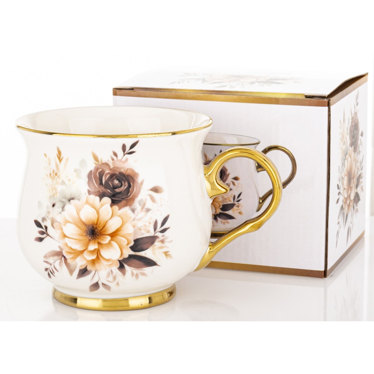 Kubek porcelanowy baryłka 430 ml z pudełkiem 9x13,5x10 cm BALERO-2