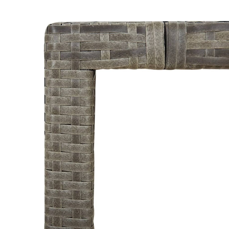 vidaXL 9-cz. zestaw mebli ogrodowych z poduszkami, szary, polirattan