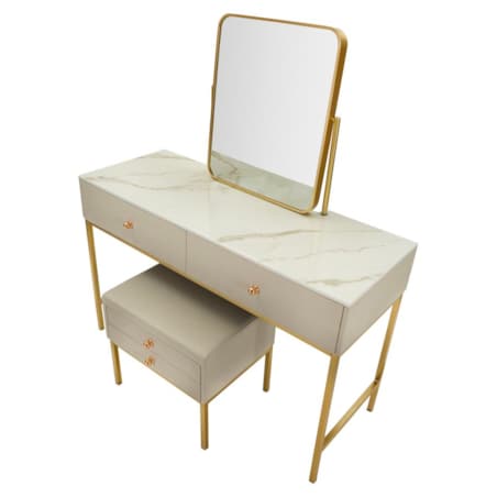 Toaletka Luxury Dressin, zestaw 3 szt., 120 x 45 x 75 cm, konsola do makijażu, wielokolorowy, Mauro Ferretti