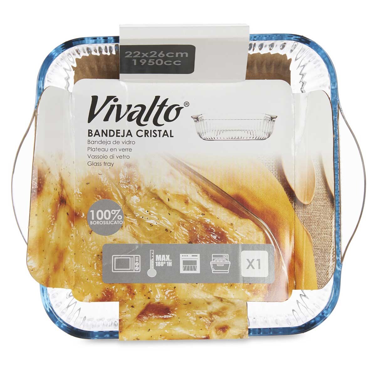 Naczynie do zapiekania dla jednej osoby, ryflowane szkło