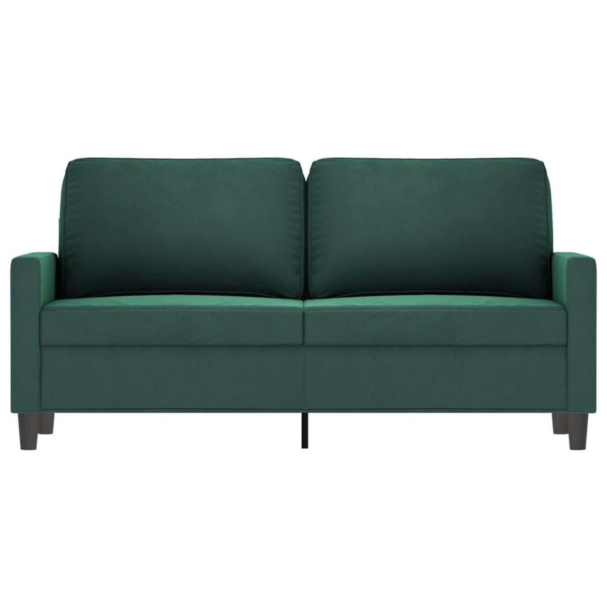 vidaXL Sofa 2-osobowa, ciemnozielona, 140 cm, tapicerowana aksamitem
