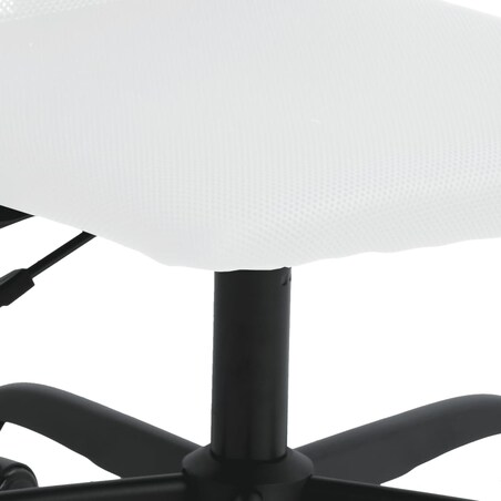 vidaXL Krzesło biurowe, regulowane, białe, siatka i sztuczna skóra