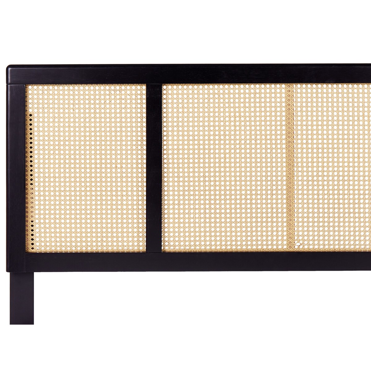 Łóżko drewniane 160 x 200 cm czarne AURAY