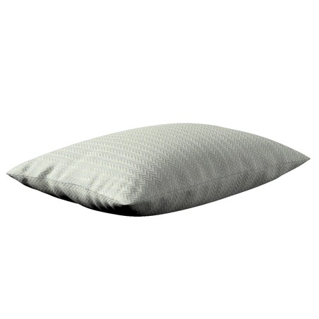 Poszewka Kinga na poduszkę prostokątną 47x28 srebrna jodełka na szarym tle