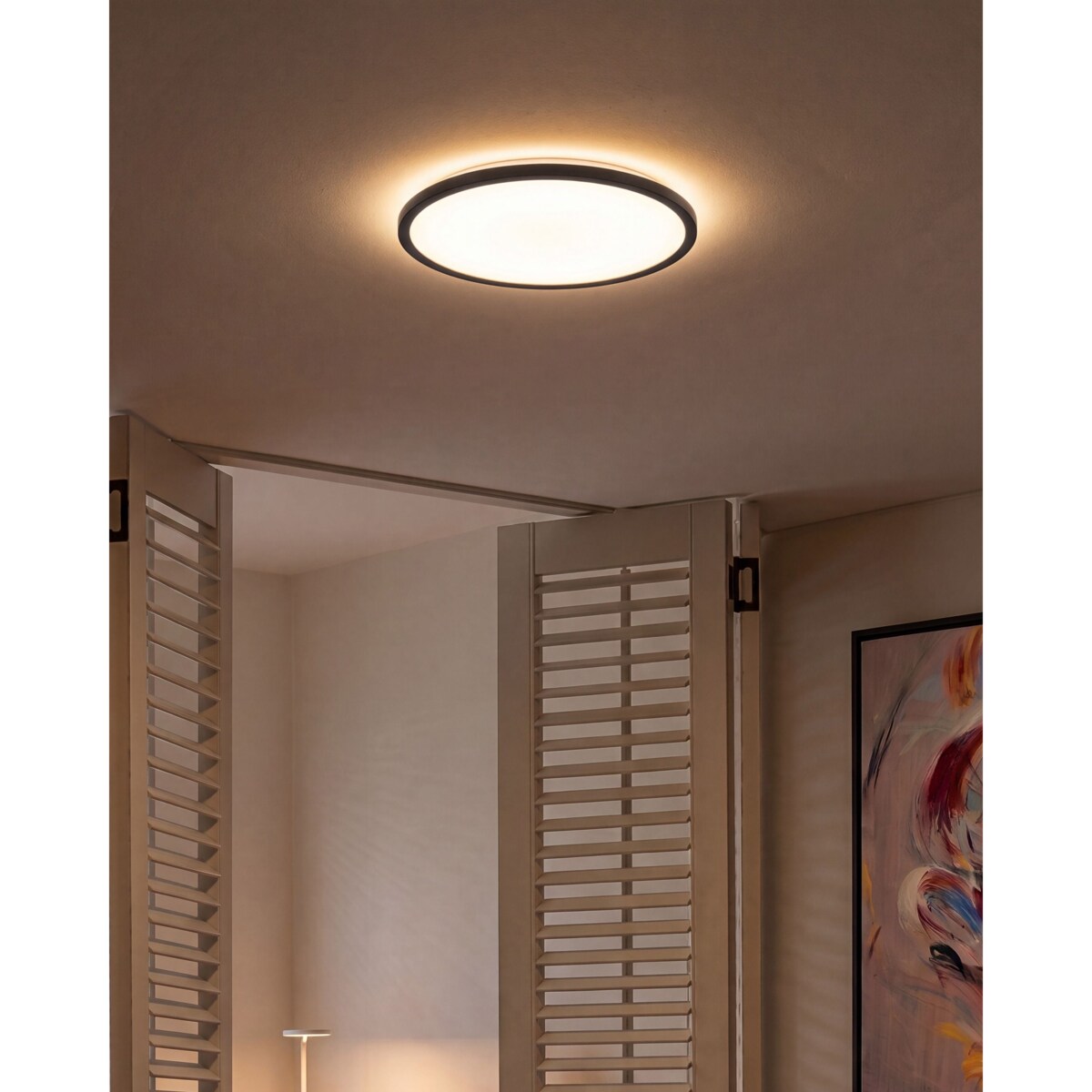 Lampa sufitowa LED VELORA Z pilotem Ze ściemniaczem Czarny