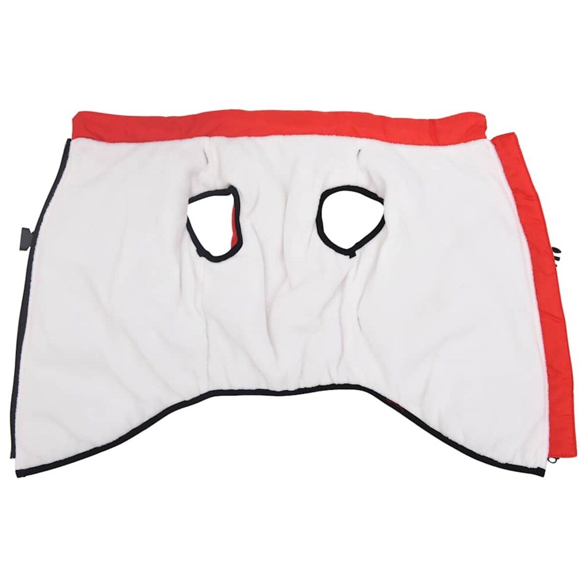 vidaXL Płaszcz dla psa z szelkami, wodoodporny, czerwony, L44