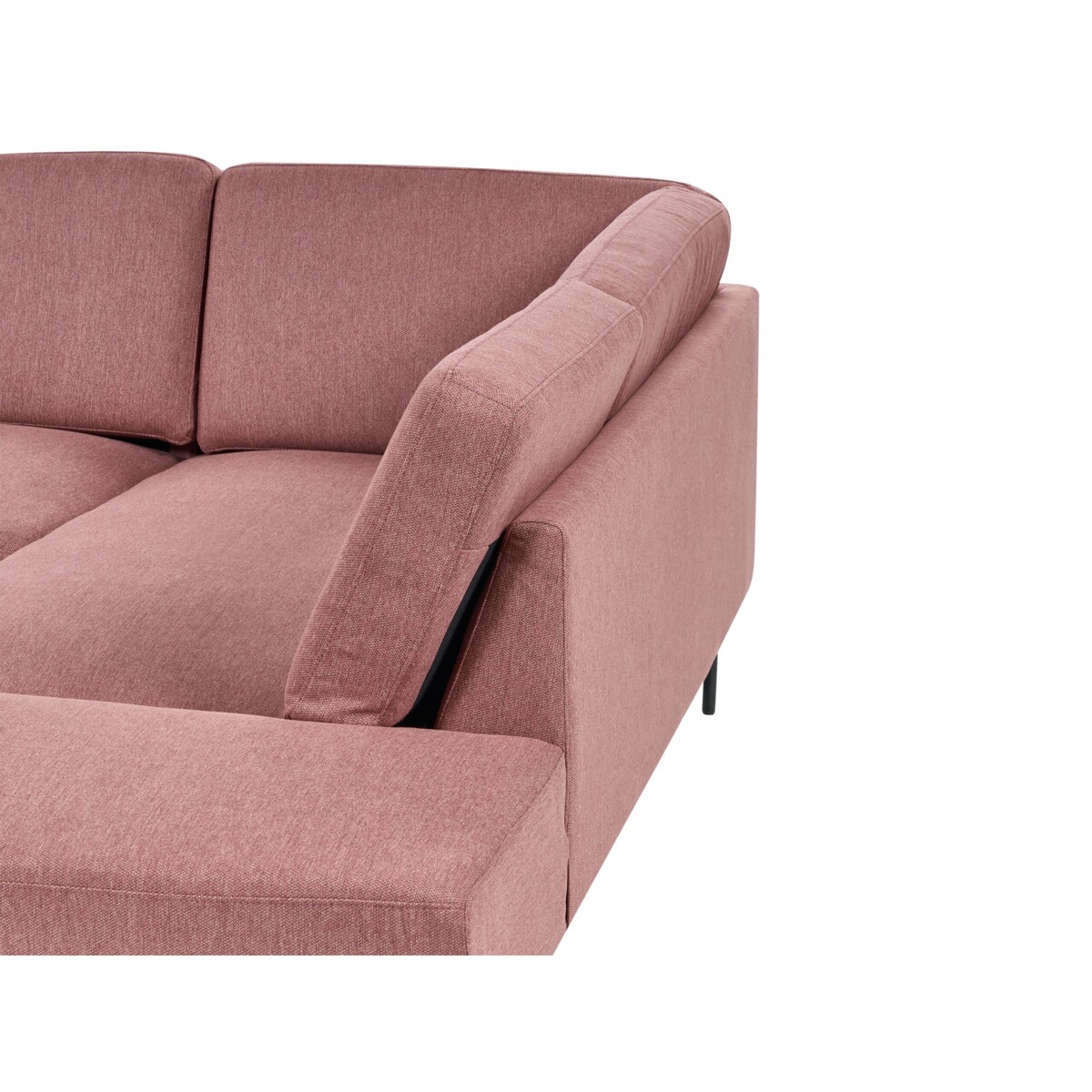 Narożnik 4-osobowy lewostronny różowy brąz BREDA