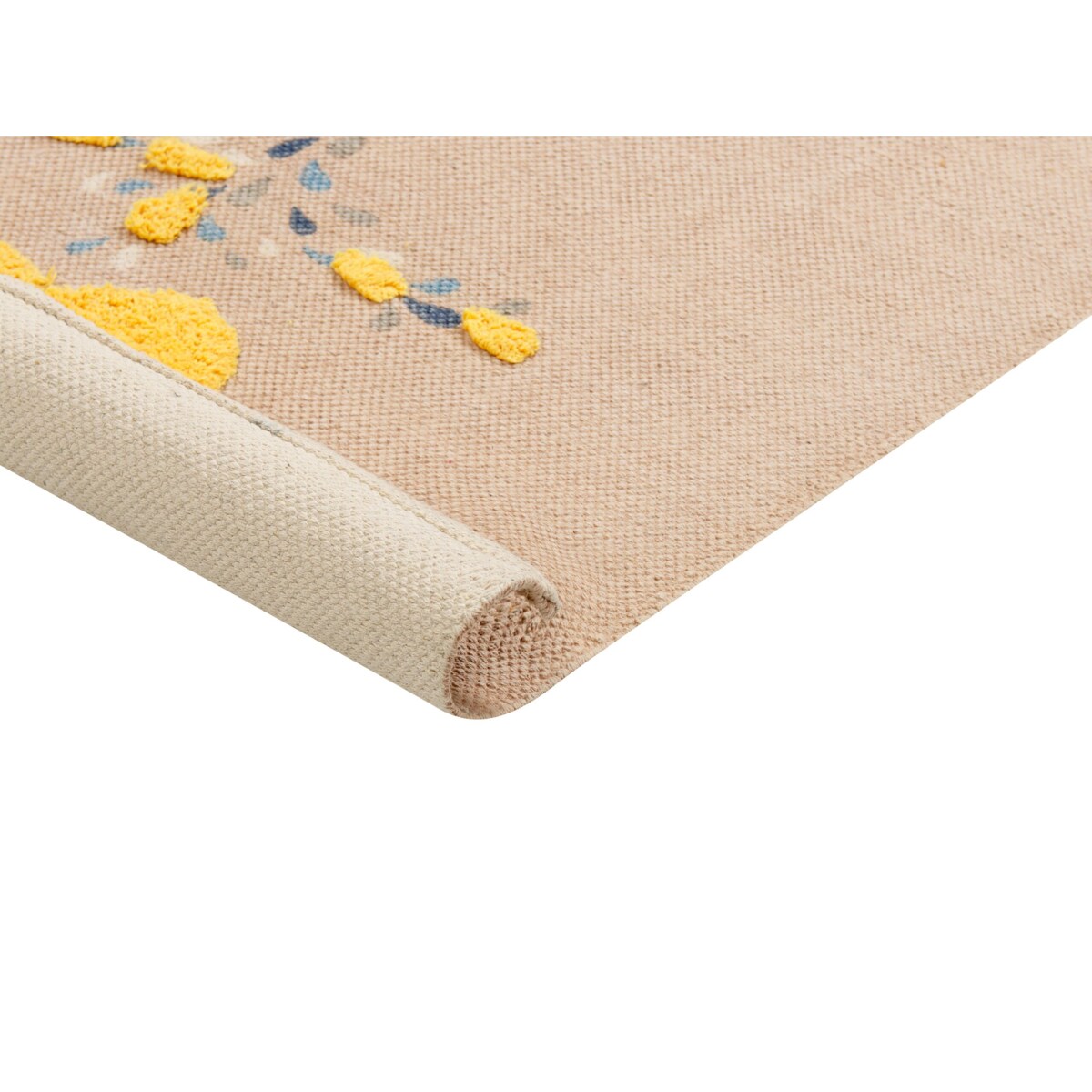 Dywan dziecięcy bawełniany motyw wielorybów 80 x 150 cm beżowy SEAI