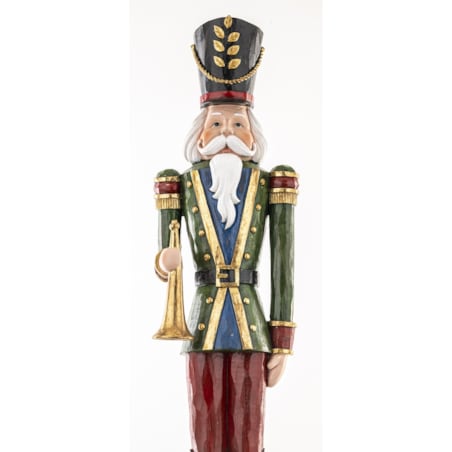 Figurka Dziadek do Orzechów 51x13x10 cm Oficer z trąbką
