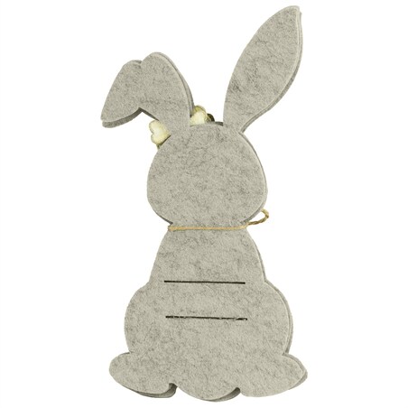 Kieszonka Etui Na Sztućce Wielkanocna Zajączek Filcowa Dekoracyjna Ozdobna Szary