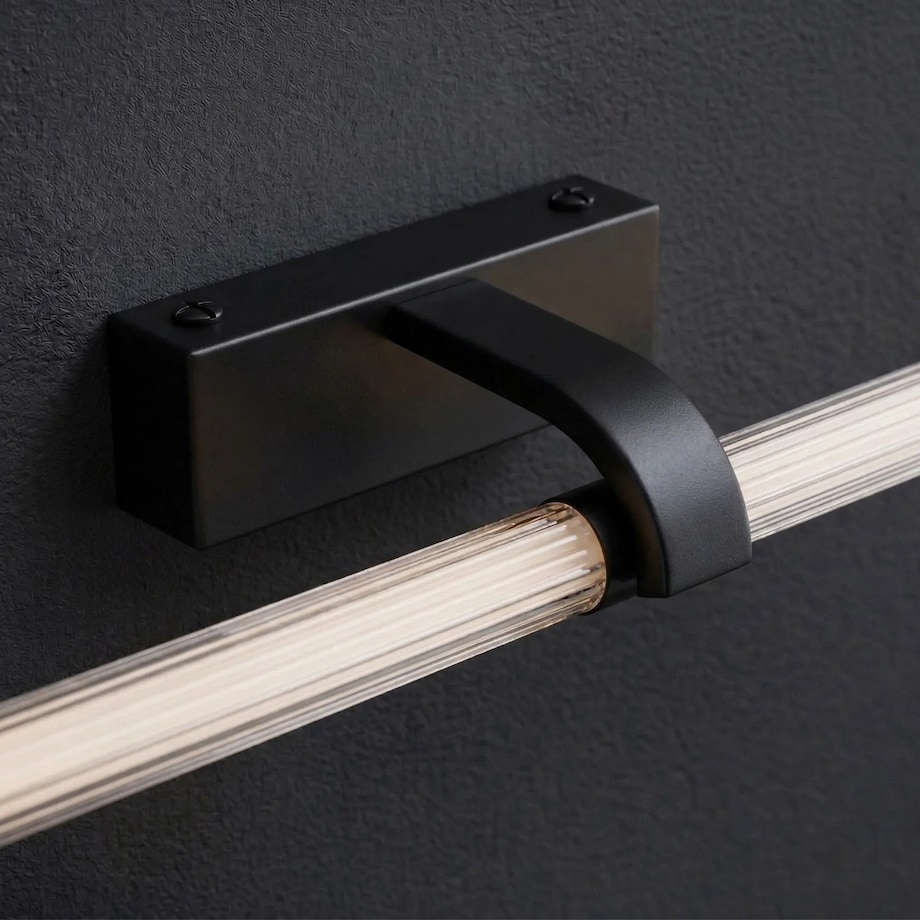 Kinkiet App1887-1W 40Cm Led Czarny, Aluminium, Tworzywo Sztuczne