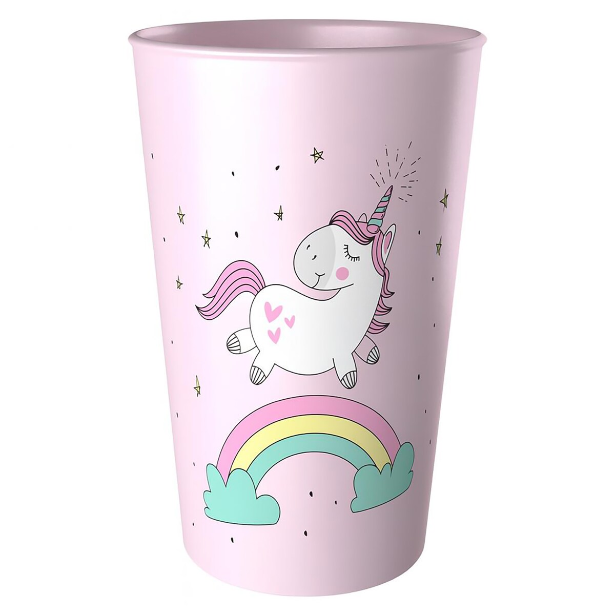 Kubek Dla Dziecka Dziecięcy 250 Ml Plastikowy Jednorożec Różowy