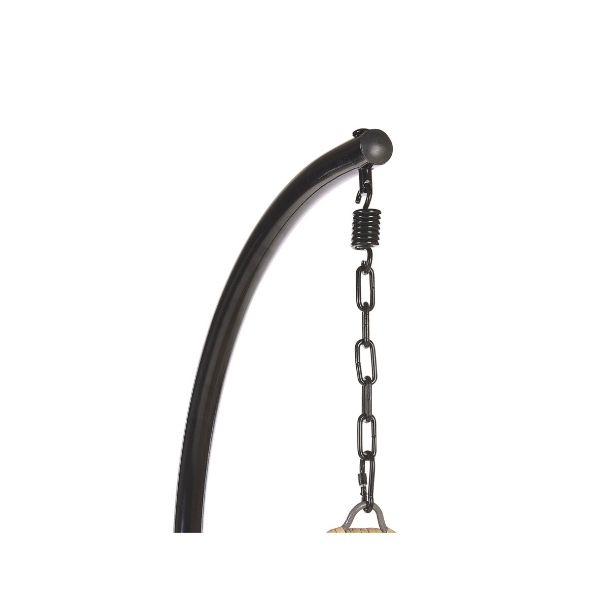 Fotel wiszący ze stojakiem z technorattanu naturalny PINETO