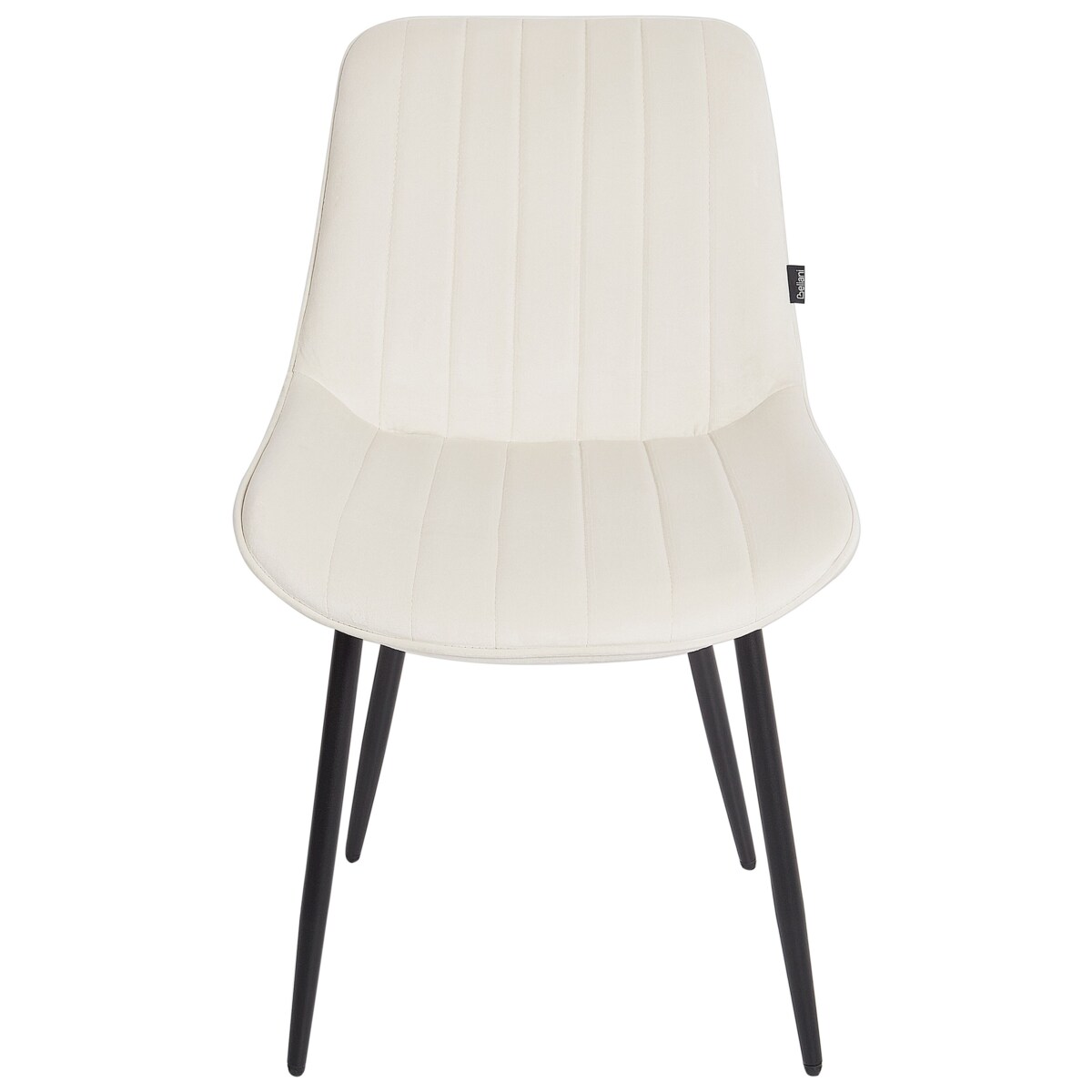 Zestaw 2 krzeseł do jadalni DUBROVNIK Welur Jasnobeżowy