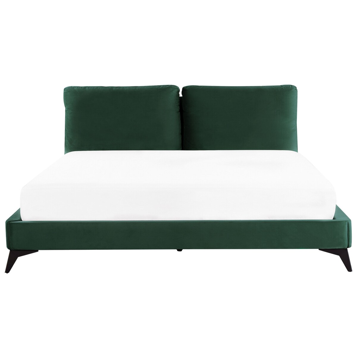 Łóżko welurowe 180 x 200 cm zielone MELLE