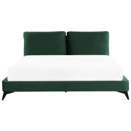 Łóżko welurowe 180 x 200 cm zielone MELLE
