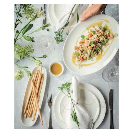 Półmisek owalny Round głęboki, biały, 20 x 14 cm