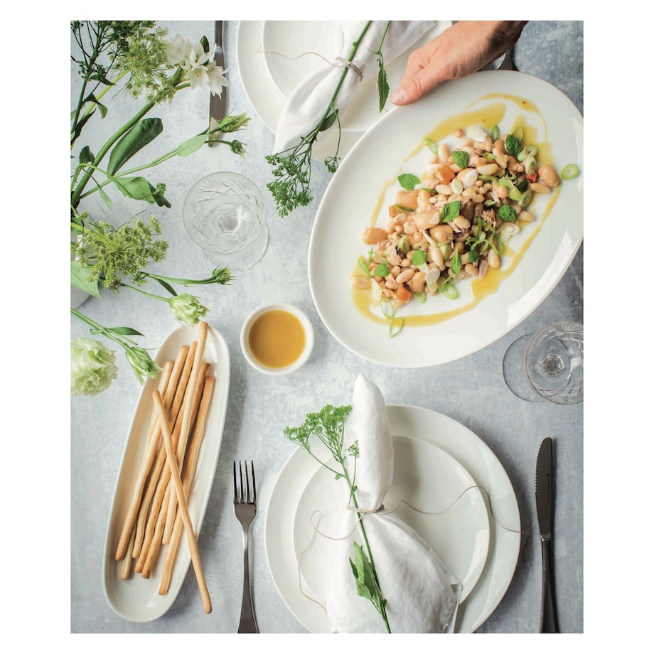 Półmisek owalny Round głęboki, biały, 20 x 14 cm