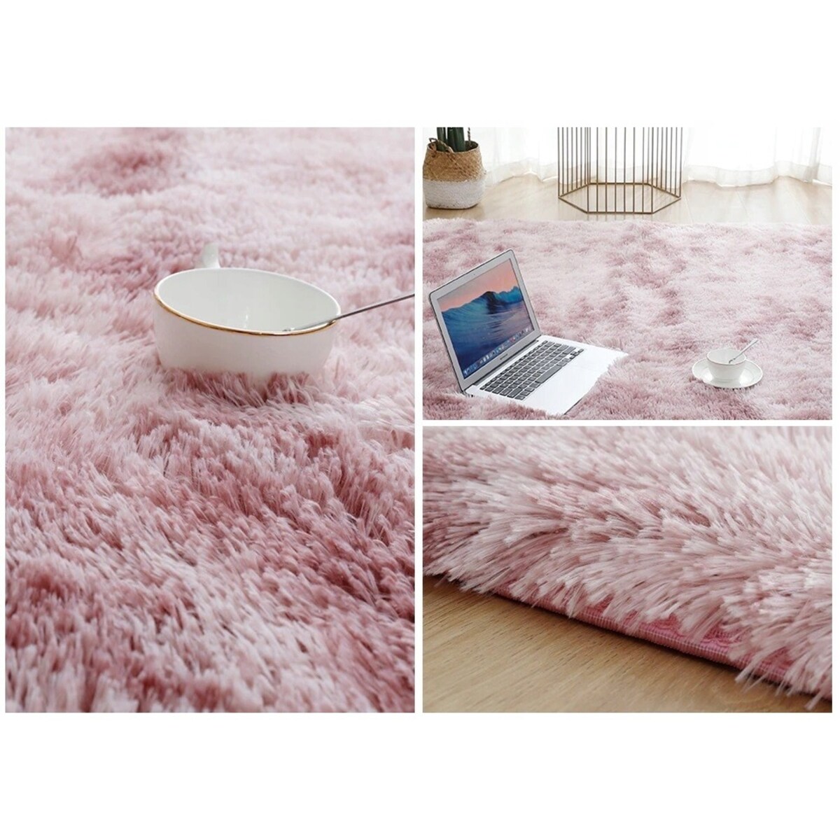 Dywan różowy rabbit 220x160 cm mięciutki miły xxl