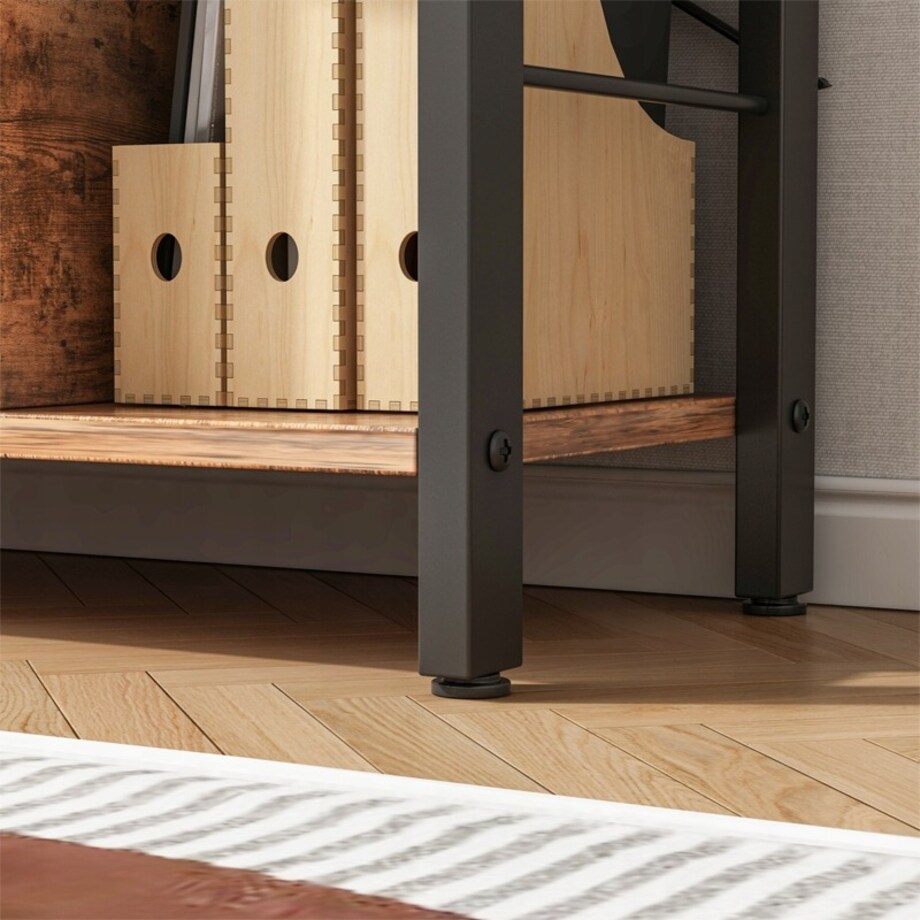 Regał Szafka Na Książki Kwiaty Drabinkowy Rustykalny Brąz Loft 154,5 Cm