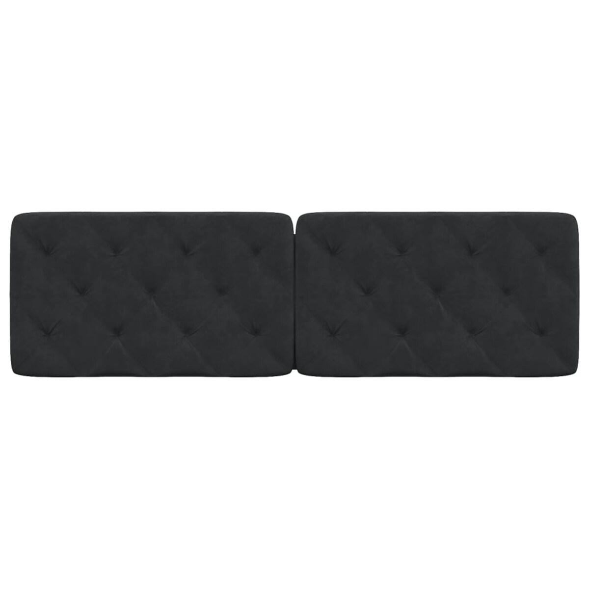 vidaXL Poduszka na wezgłowie, czarna, 160 cm, aksamitna